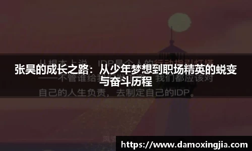 张昊的成长之路：从少年梦想到职场精英的蜕变与奋斗历程
